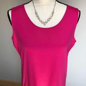 NEW! Chico’s Timeless Microfeel Bright Fuchsia Pink Tank Top Size Large